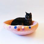 Candy House | Natural Wool Felt Cat Cave