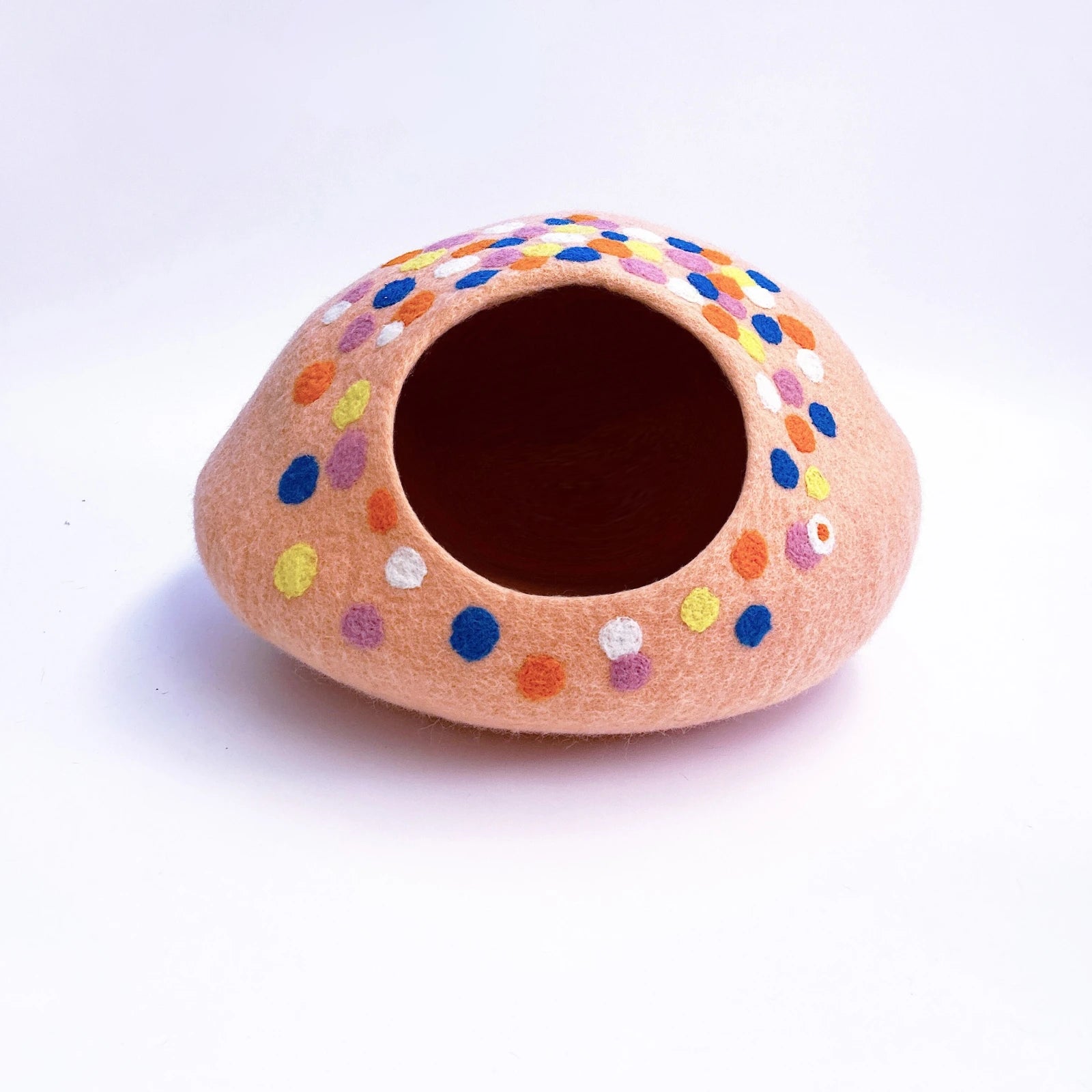 Candy House | Natural Wool Felt Cat Cave