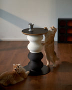 Coral Scratch Table | Black + White