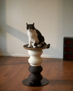 Coral Scratch Table | Black + White