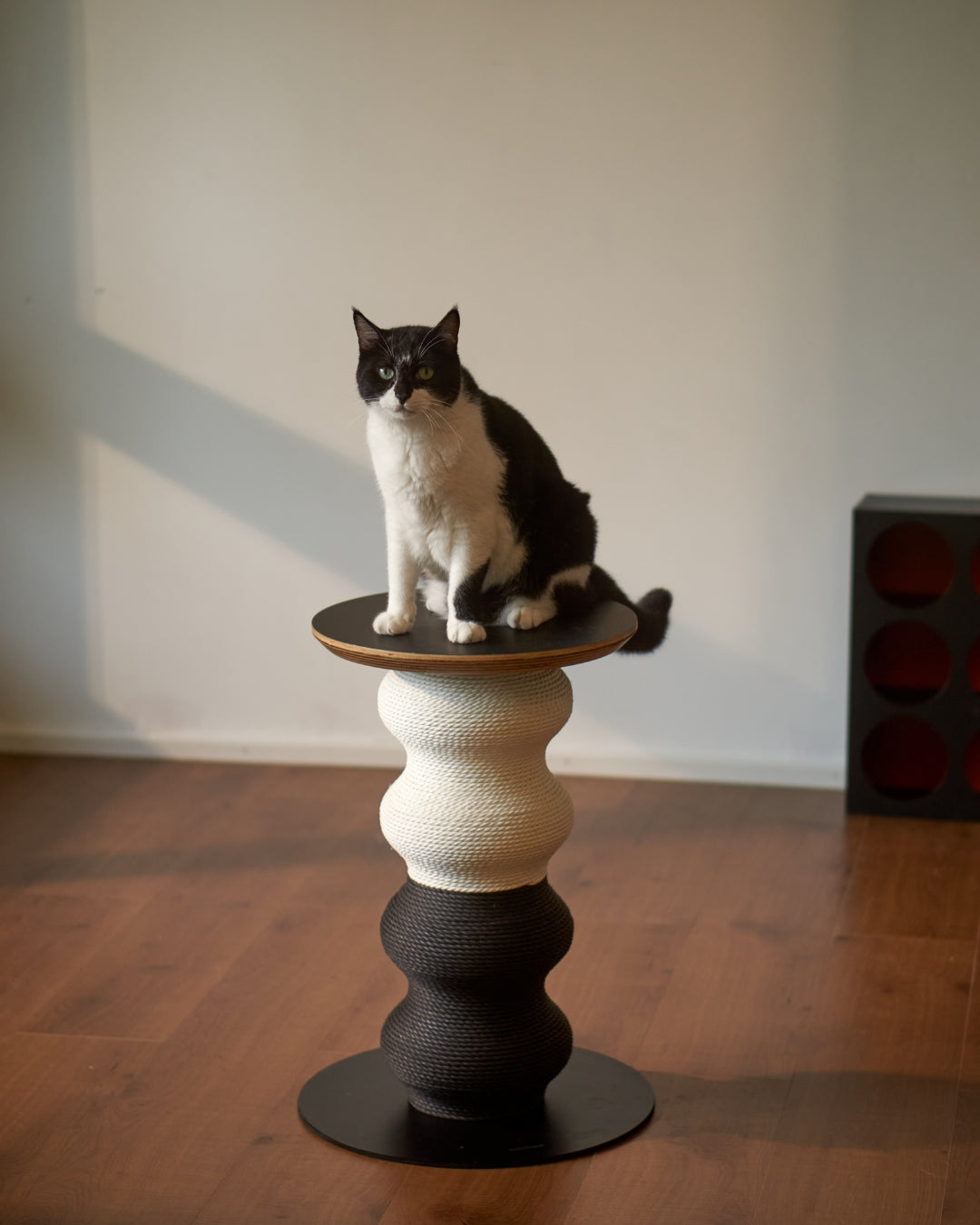 Cat Scratch Table Coral Scratch Table Black + White – Side Table & Cat Scratcher | Modern ...