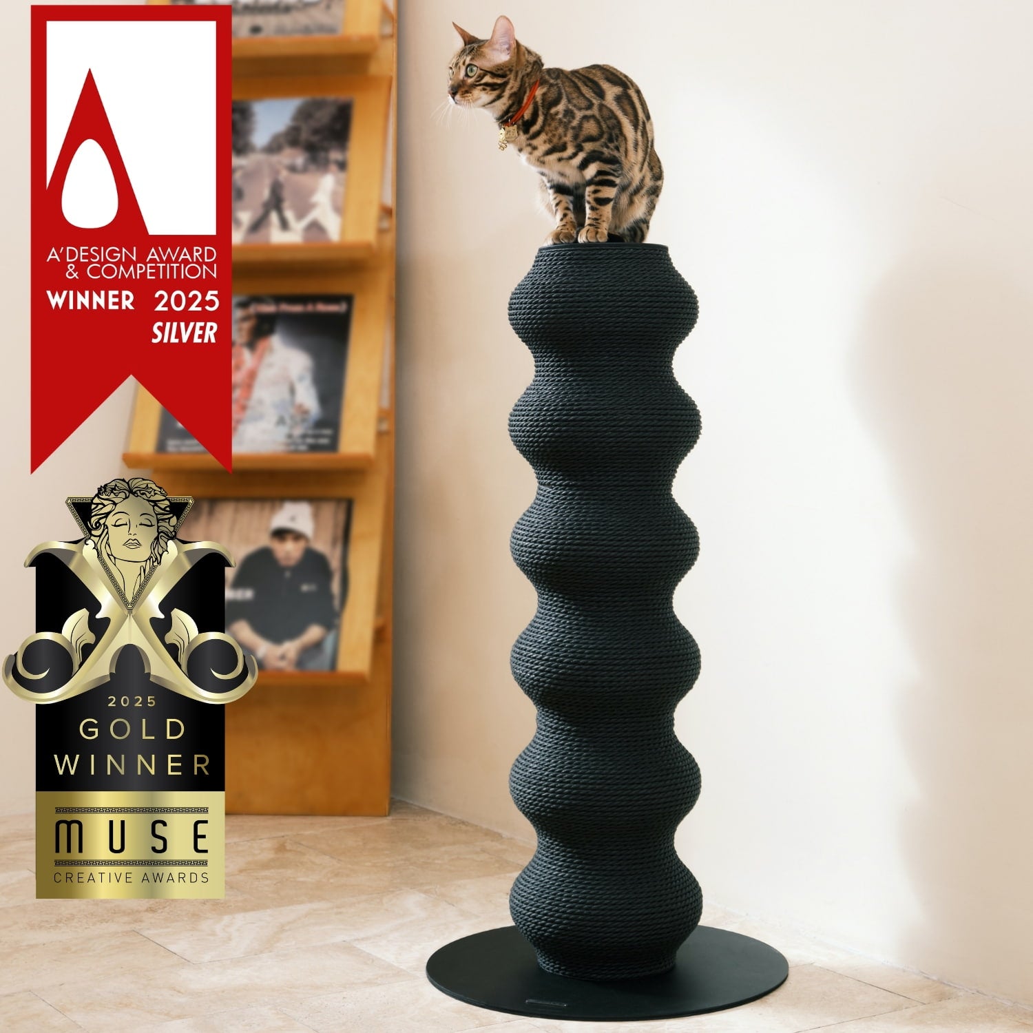 Coral Scratch Post | Black