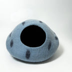 Blue Crystal | Natural Wool Felt Cat Cave