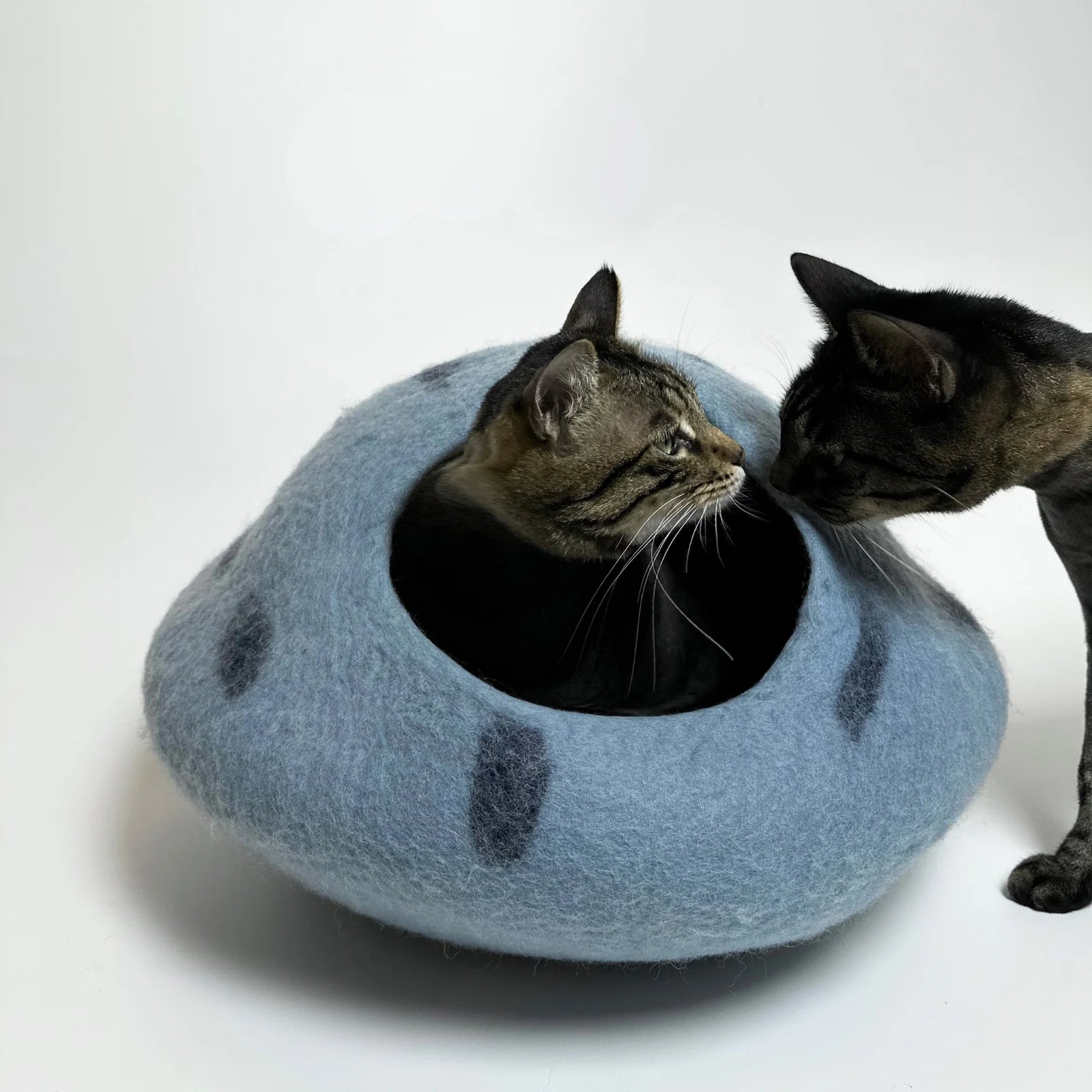 Blue Crystal | Natural Wool Felt Cat Cave