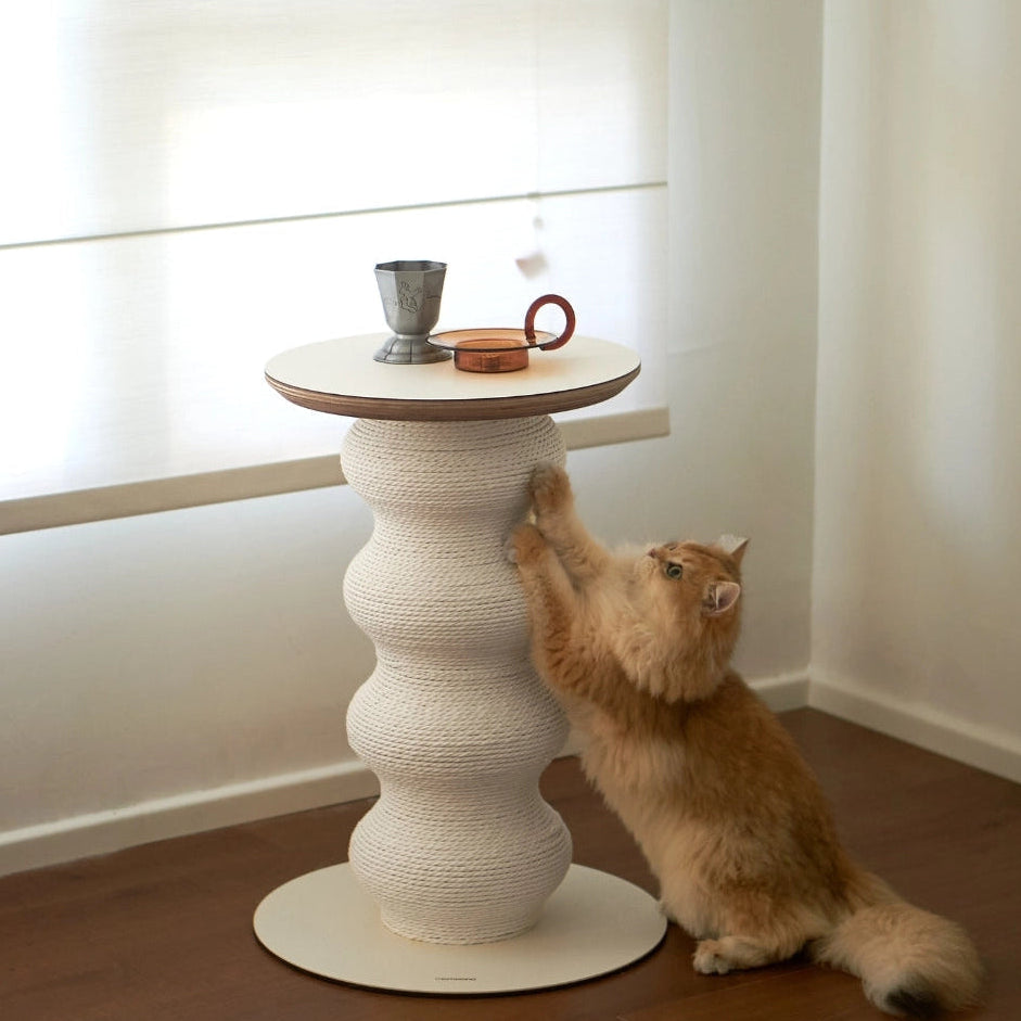 Coral Scratch Table | White