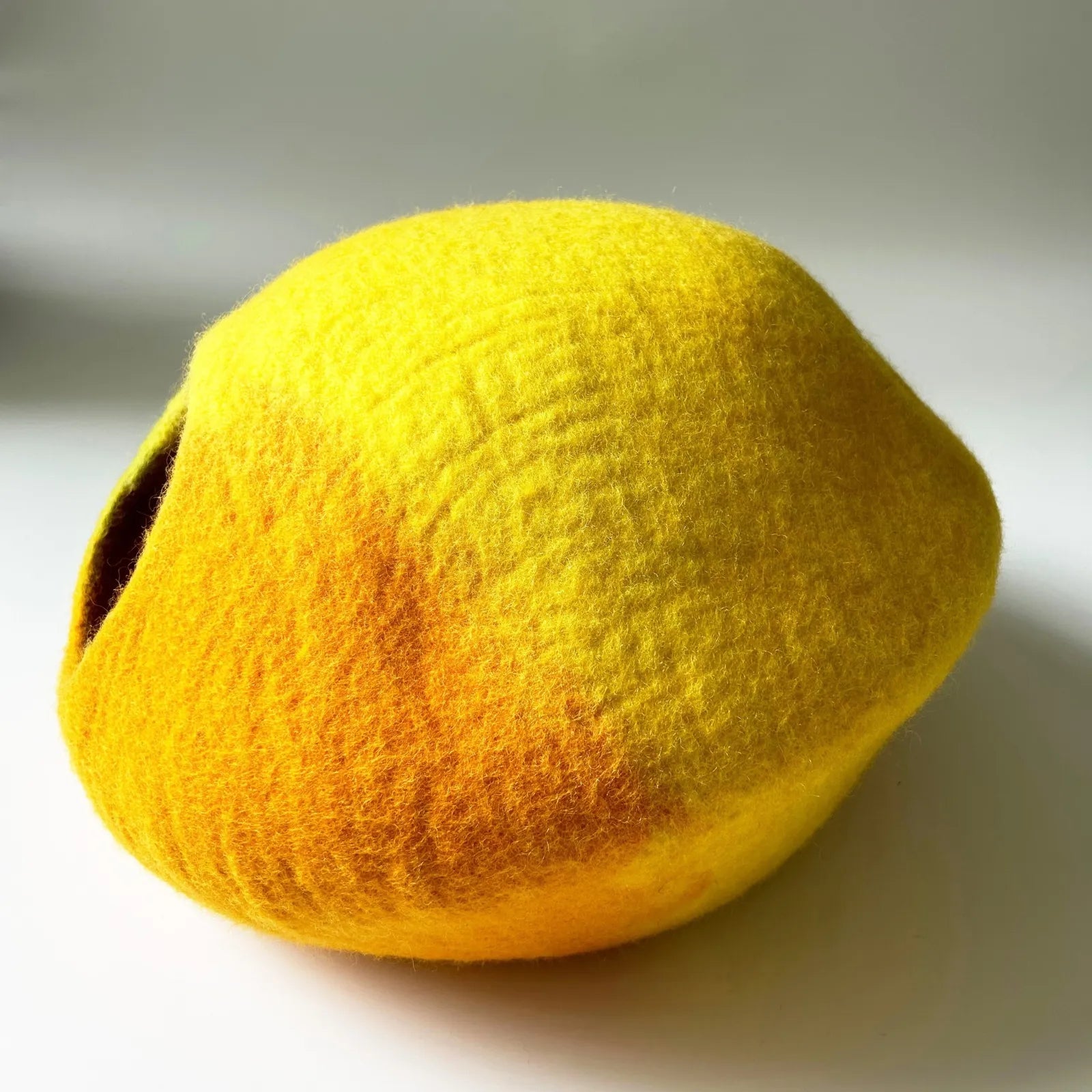 Amalfi Lemon | Natural Wool Felt Cat Cave