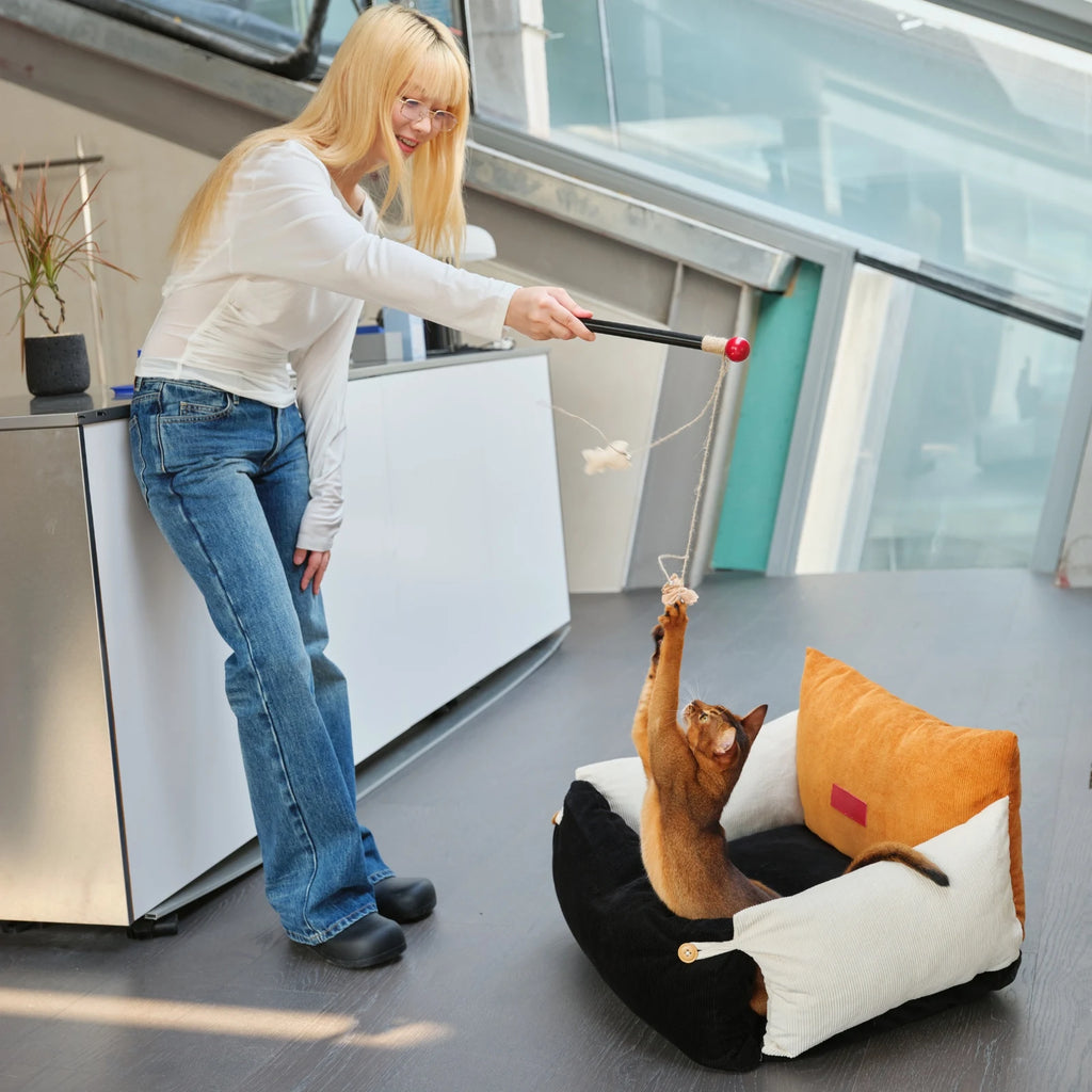 Natural Cotton Cat Sofa