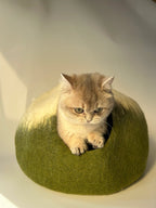 Matcha Mochi | Natural Wool Felt Cat Cave