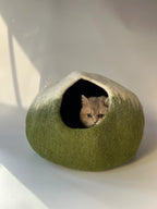 Matcha Mochi | Natural Wool Felt Cat Cave