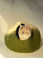 Matcha Mochi | Natural Wool Felt Cat Cave