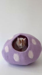 Taro Bobo | Natural Wool Felt Cat Cave